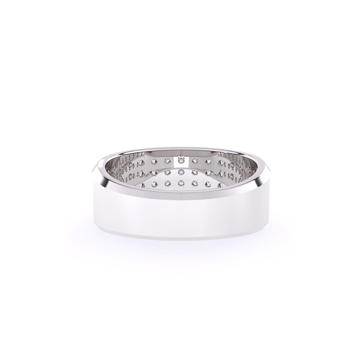 Elegant Channel Set Round Diamond Wedding Band
